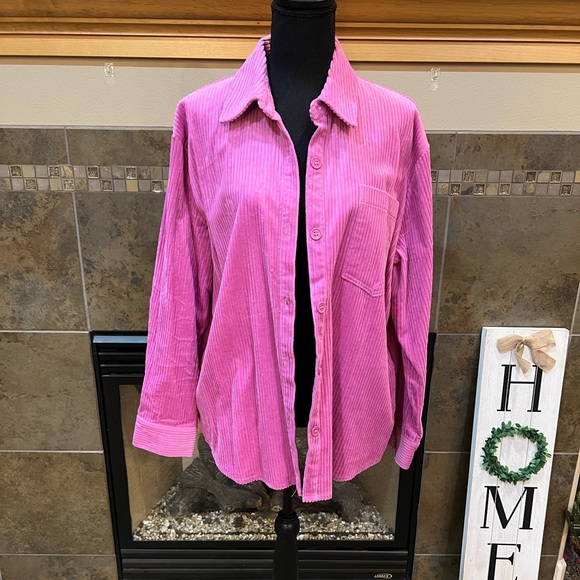 Anniewear Tops - Pink Shacket from Anniewear, size large.
